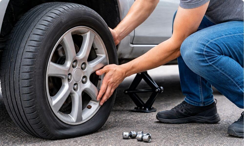 Remove the Flat Tire