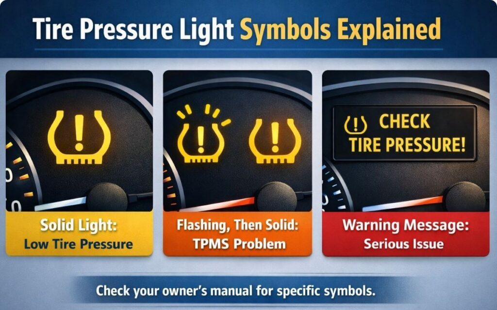 Tire Pressure Light Symbols Explained