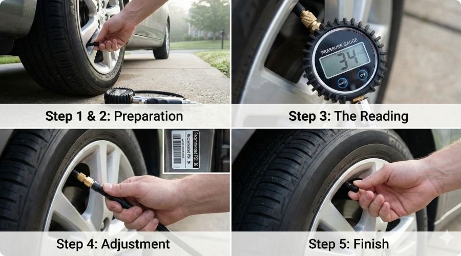 How to Check Tire Pressure (Step by Step)