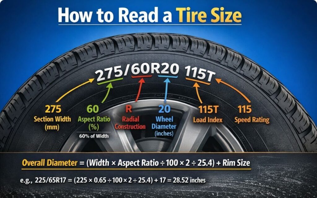 How to Read a Tire Size