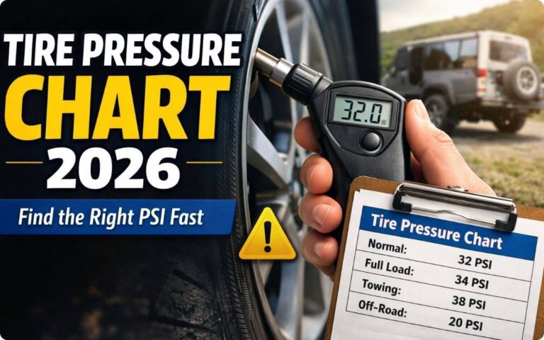 Tire Pressure Chart