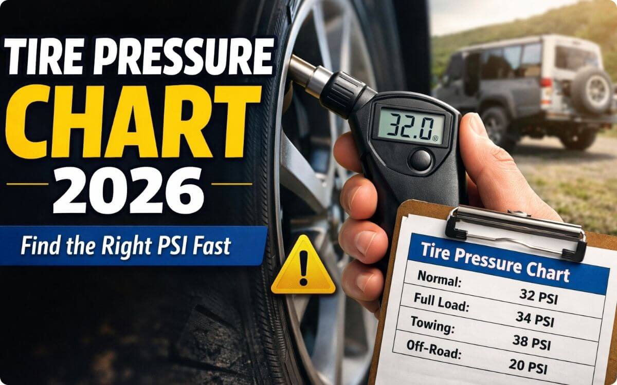 Tire Pressure Chart