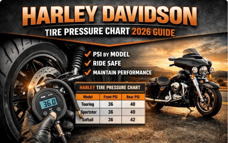 Harley Davidson tire pressure chart