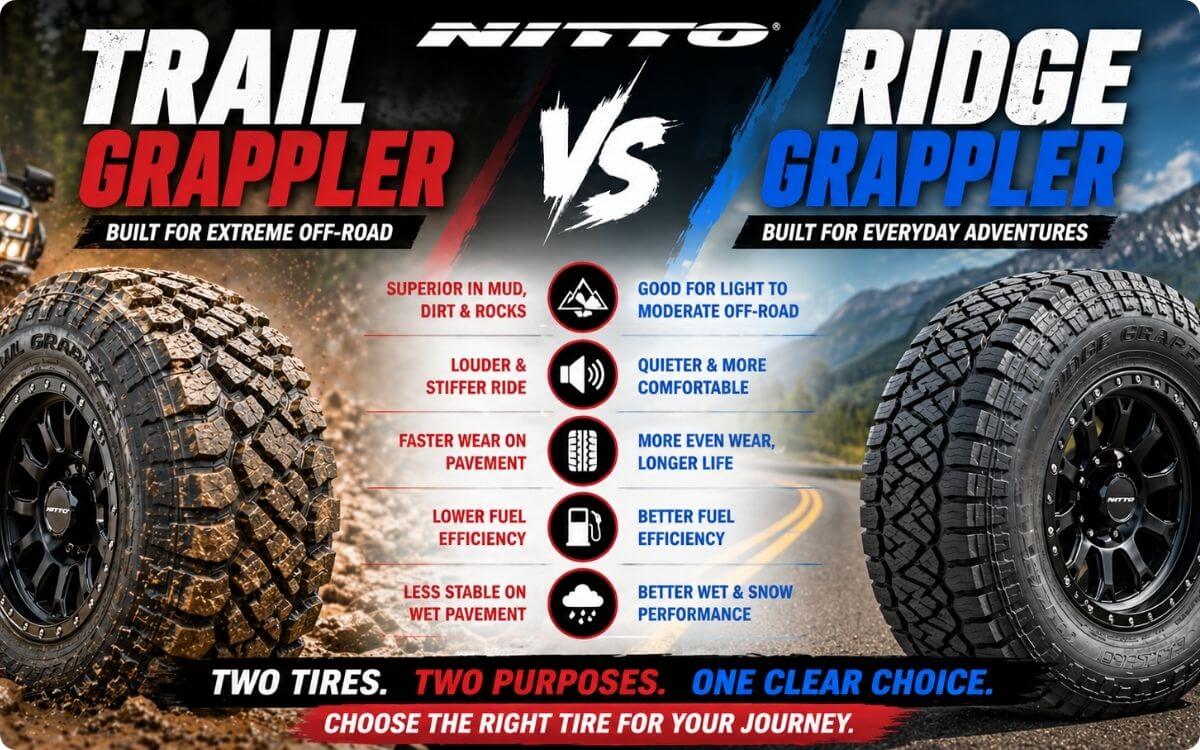 Nitto Trail Grappler vs Ridge Grappler