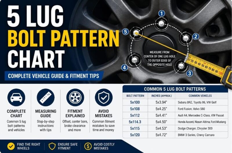 5 Lug Bolt Pattern Chart