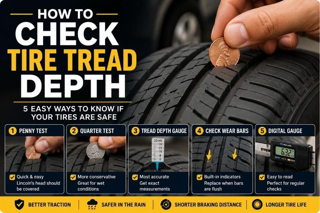 How to Check Tire Tread Depth