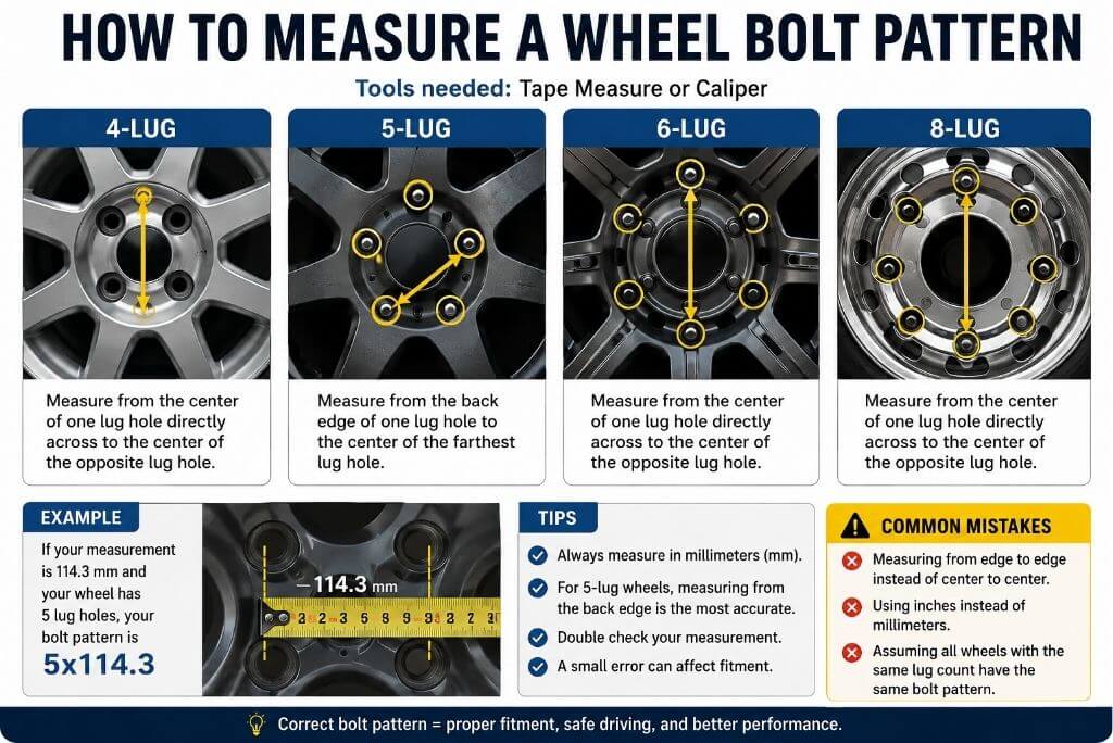 How to Measure a Wheel Bolt Pattern