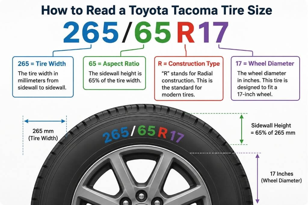 How to Read a Toyota Tacoma Tire Size