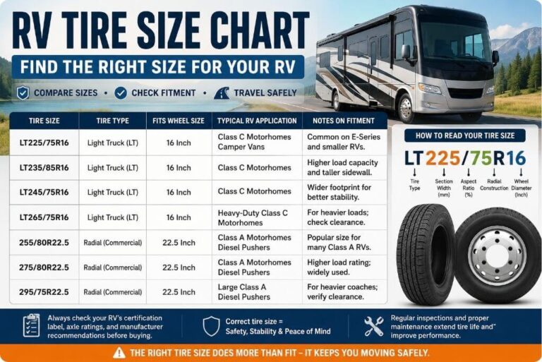 RV Tire Size Chart