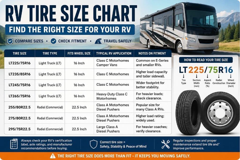 RV Tire Size Chart