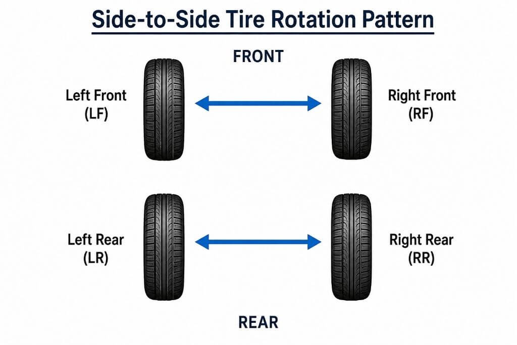 Side-to-Side Tire Rotation Pattern