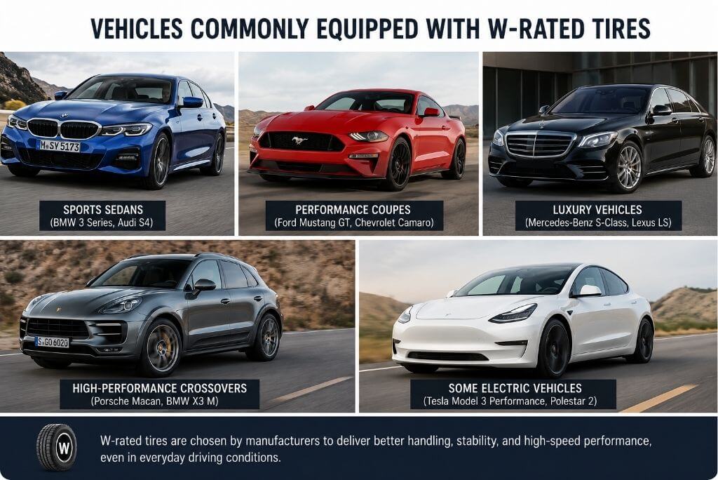 vehicles commonly equipped with W-rated tires