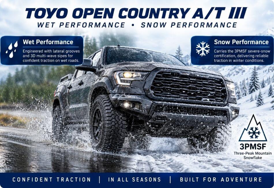 Toyo Open Country A/T III snow performance