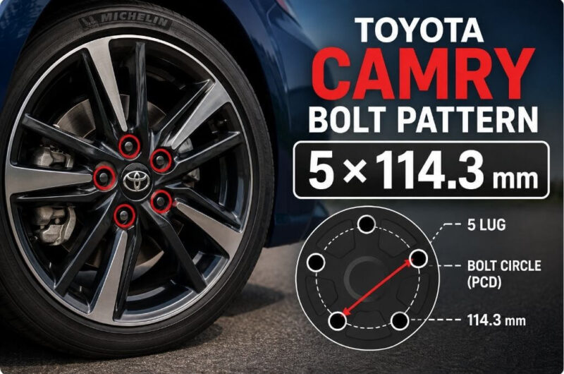 Toyota Camry bolt pattern 5x114.3 wheel specification