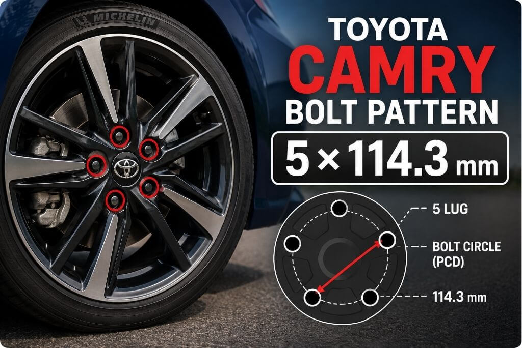 Toyota Camry bolt pattern 5x114.3 wheel specification