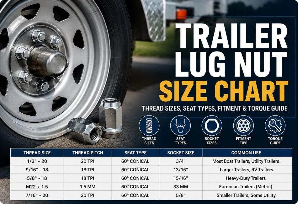Trailer Lug Nut Size Chart