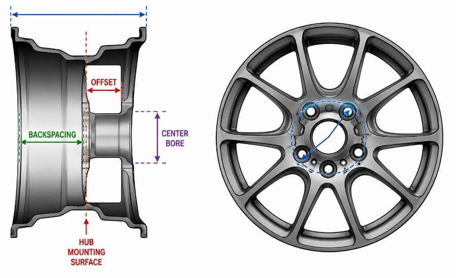 Toyota Camry wheel offset center bore and fitment specifications