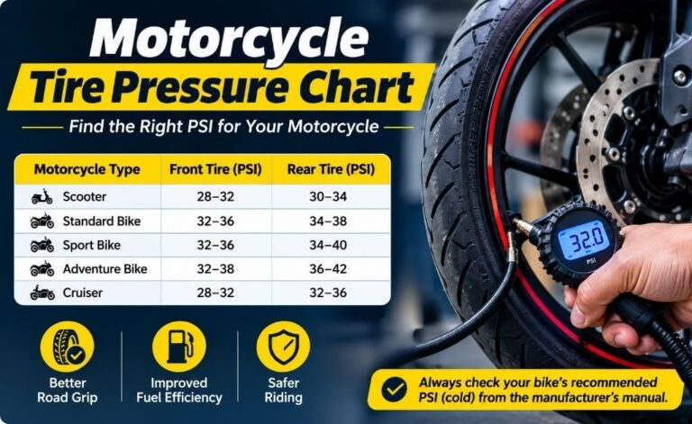 Motorcycle Tire Pressure Chart