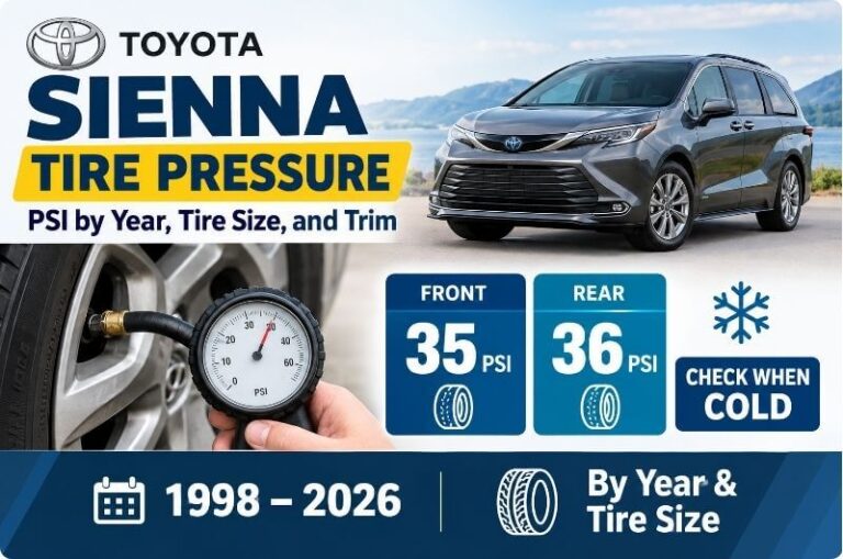 Toyota Sienna Tire Pressure