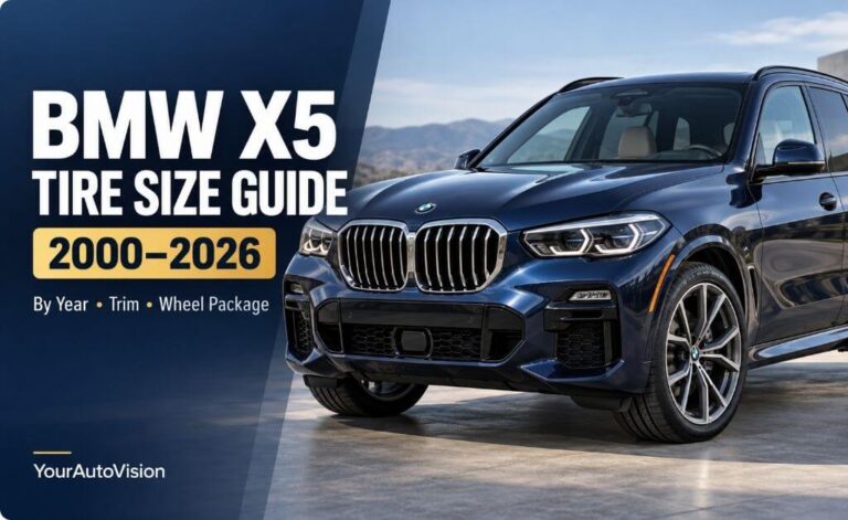 BMW X5 Tire Size Guide 200-2026