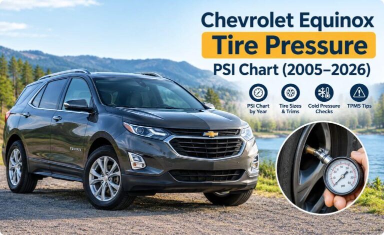 Chevrolet Equinox Tire Pressure: PSI Chart (2005–2026)